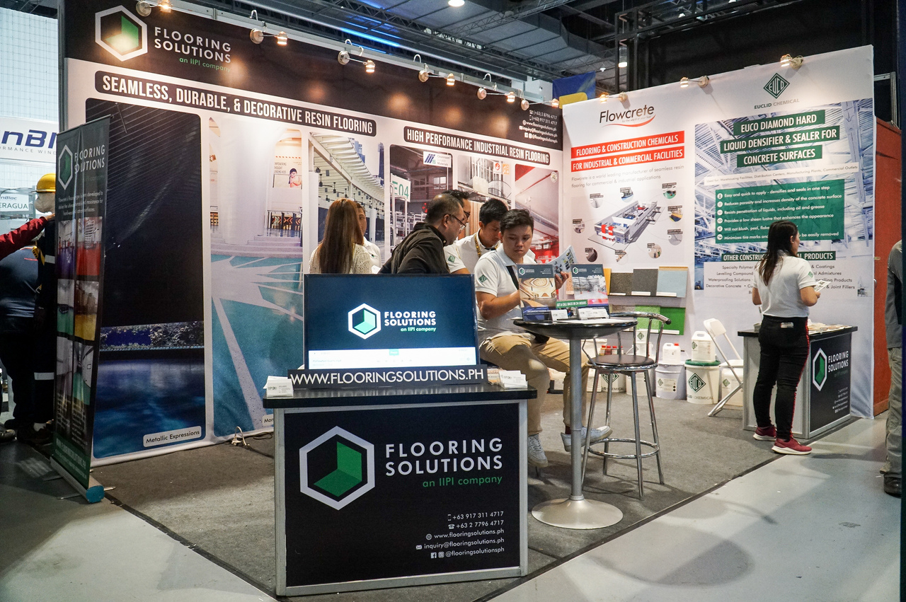 Front view of the Flooring Solutions booth at PHILCONSTRUCT 2019