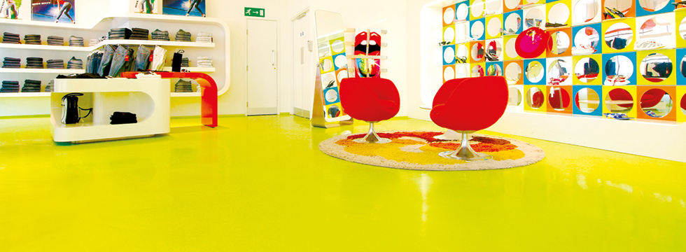 Decorative flooring in a commercial space