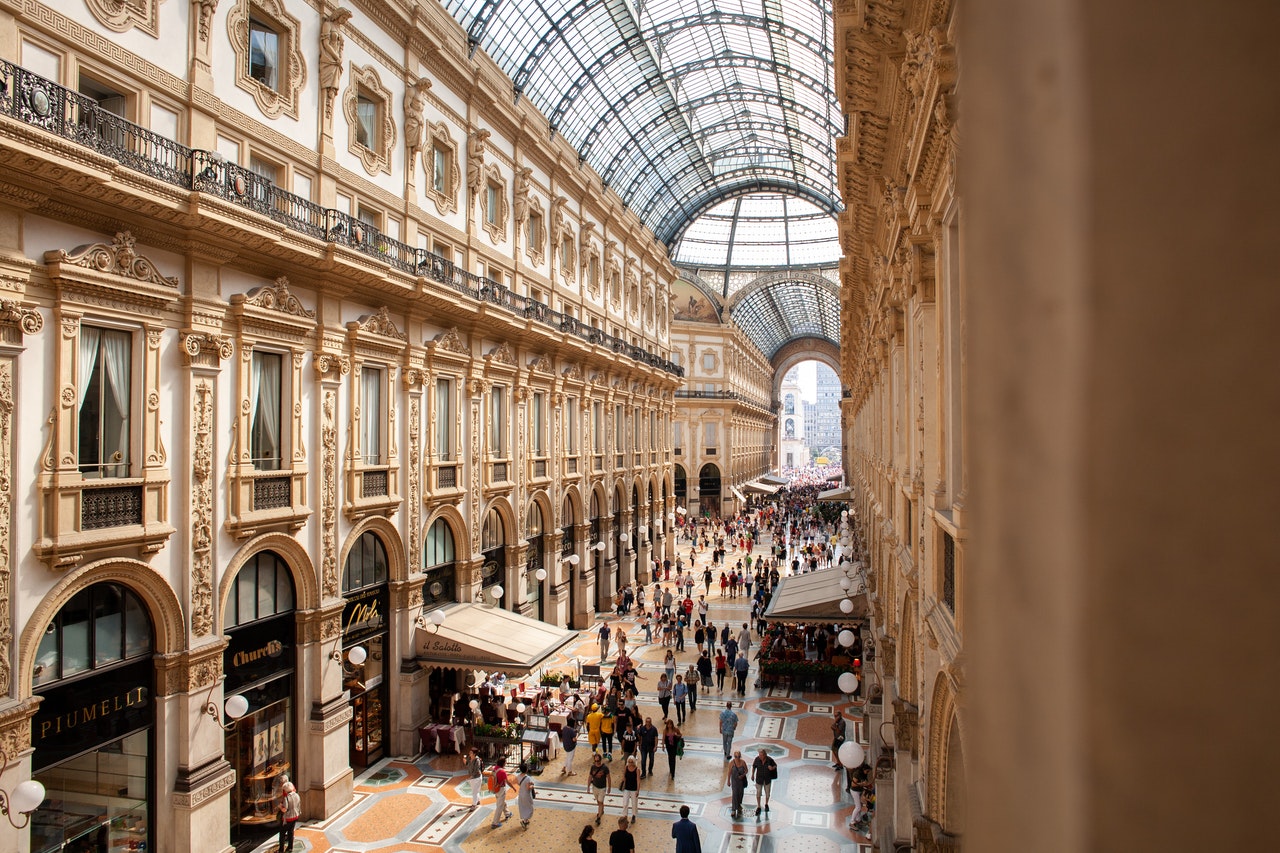 A crowded mall