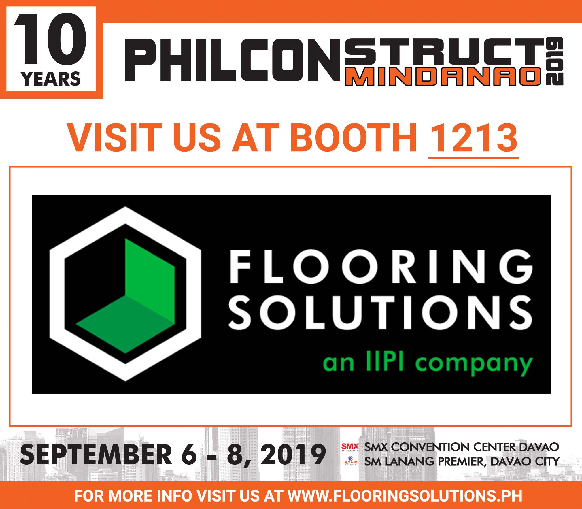 Flooring Solutions Philippines at 10th year anniversary of the PHILCONSTRUCT 2019 in Mindanao