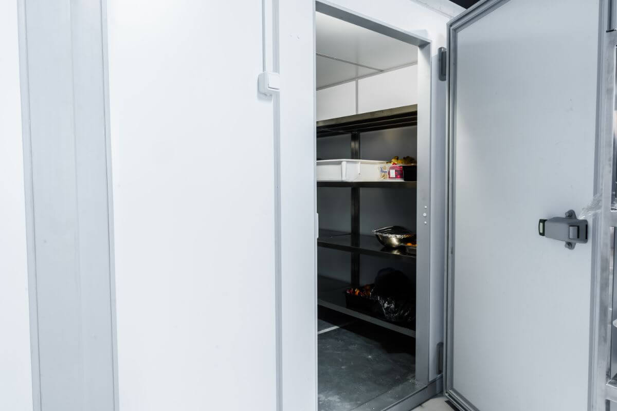 Refrigerator Room Door In Professional Kitchen In 2021 09 03 17 38 38 Utc