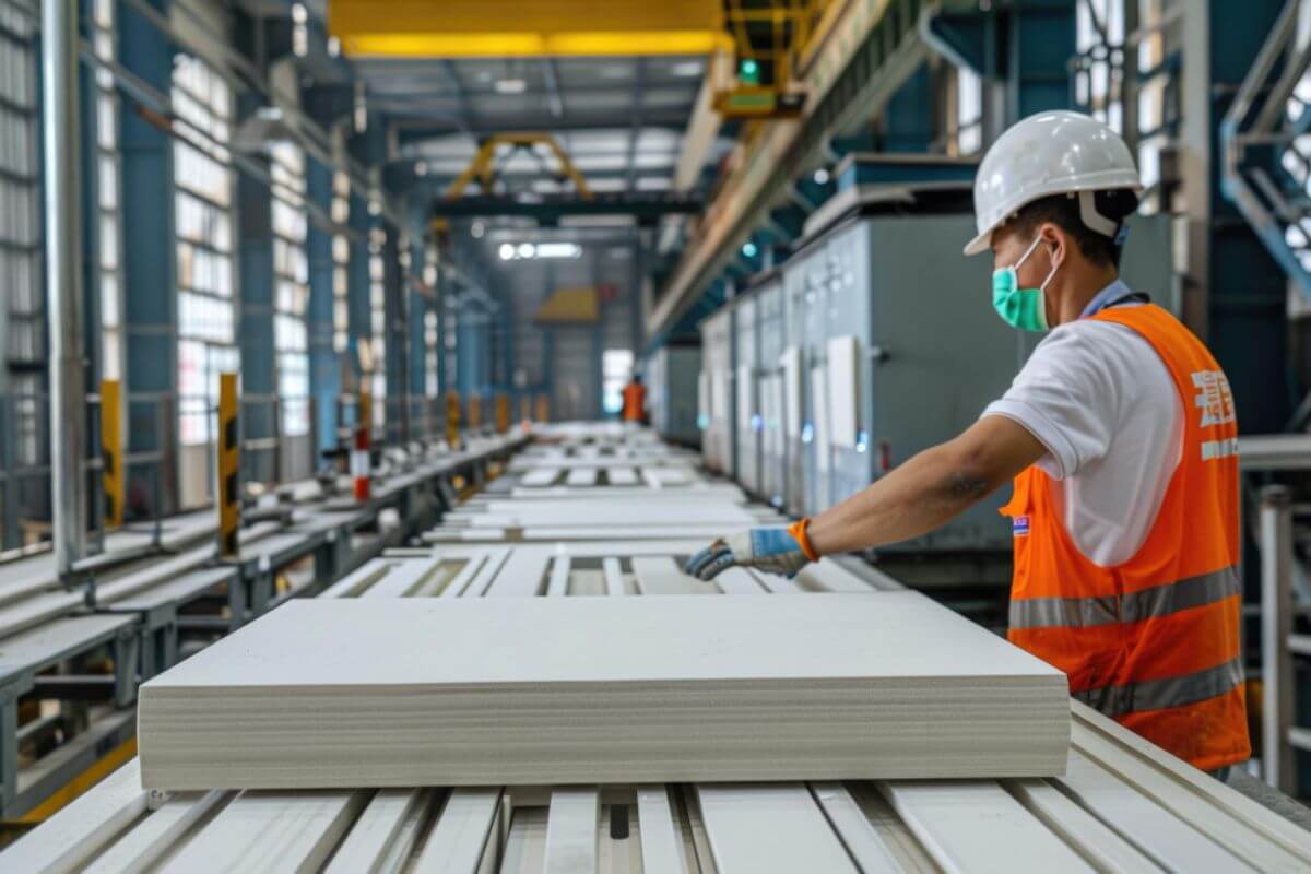 Close-up of FRP panel material highlighting strength, durability, and performance features