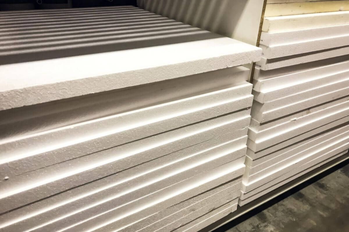 FRP wall panels exposed to industrial cleaning chemicals in a commercial facility