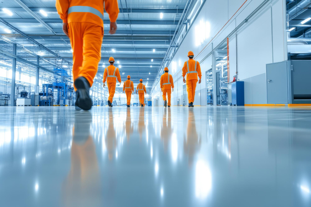 Smart flooring monitoring tools and data dashboards tracking polyurethane floor performance